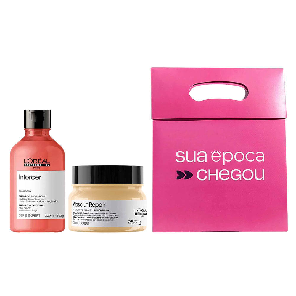 Kit de Natal L’Oréal Professionnel – Shampoo + Máscara + Sacola Presenteável